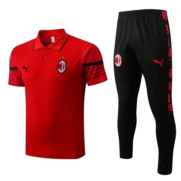 Polo AC Milan Conjunto Completo 2022-2023 Rojo